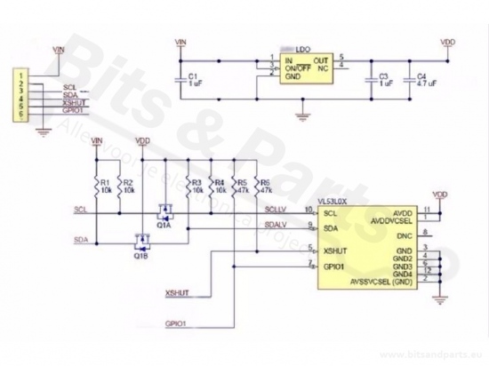Distance Sensor Laser - Time of Flight - VL53L0X 
